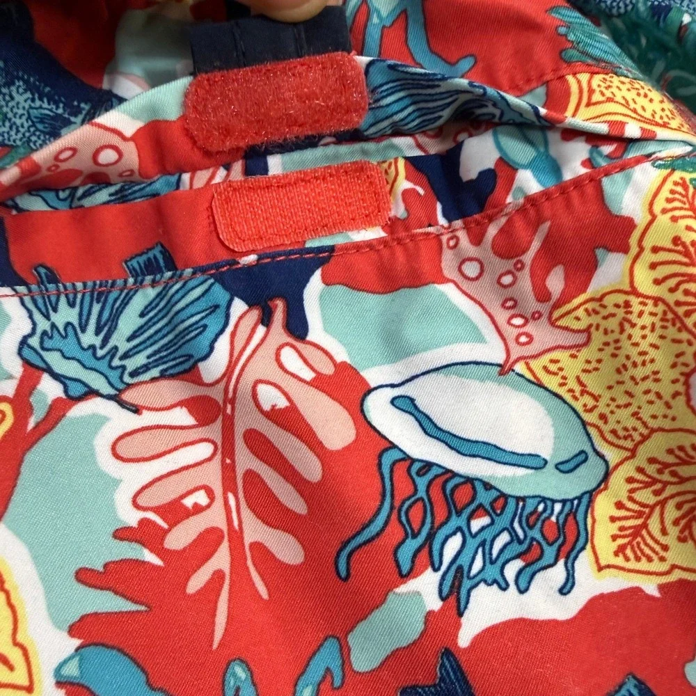Nautica XL Swim Trunks Board Shorts Beach Coral Fish Jellyfish Drawstring Summer